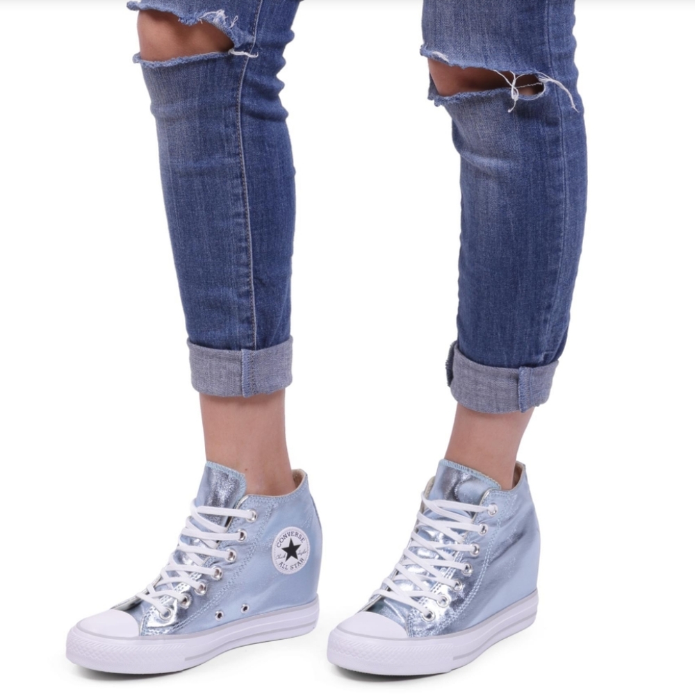 NWT Converse Chuck Taylor Lux Mid Wedge Sneakers